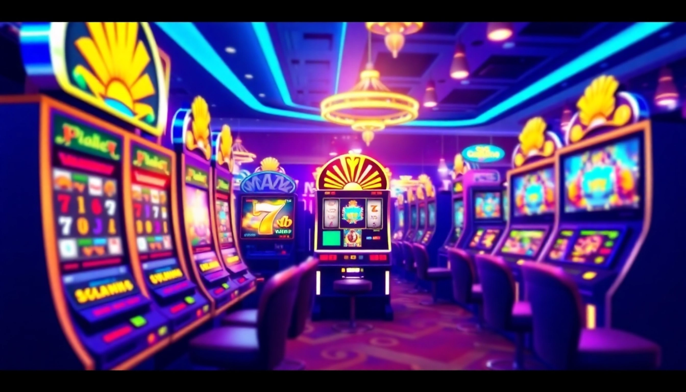 Experience the thrill of slot online gaming with vibrant, colorful machines waiting to spin.