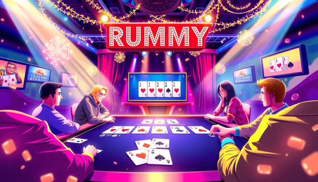 Experience the thrill of rummy wealth with vibrant card gameplay and engaging digital elements.