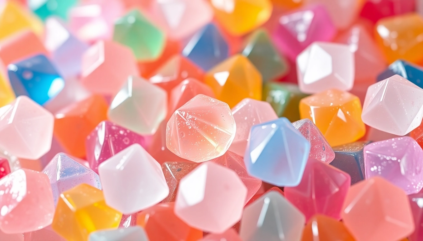 Enjoy vibrant Gemini Crystal Candy, beautifully shaped like crystals and handcrafted with unique flavors.