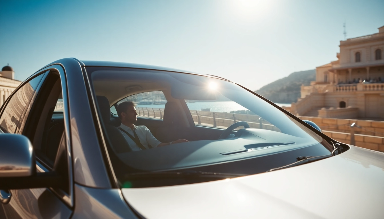 Experience a professional hire car with driver Malta against stunning Mediterranean backdrops.