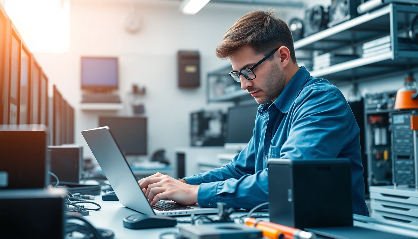Riparazione computer settimo torinese da un tecnico esperto in un laboratorio moderno.