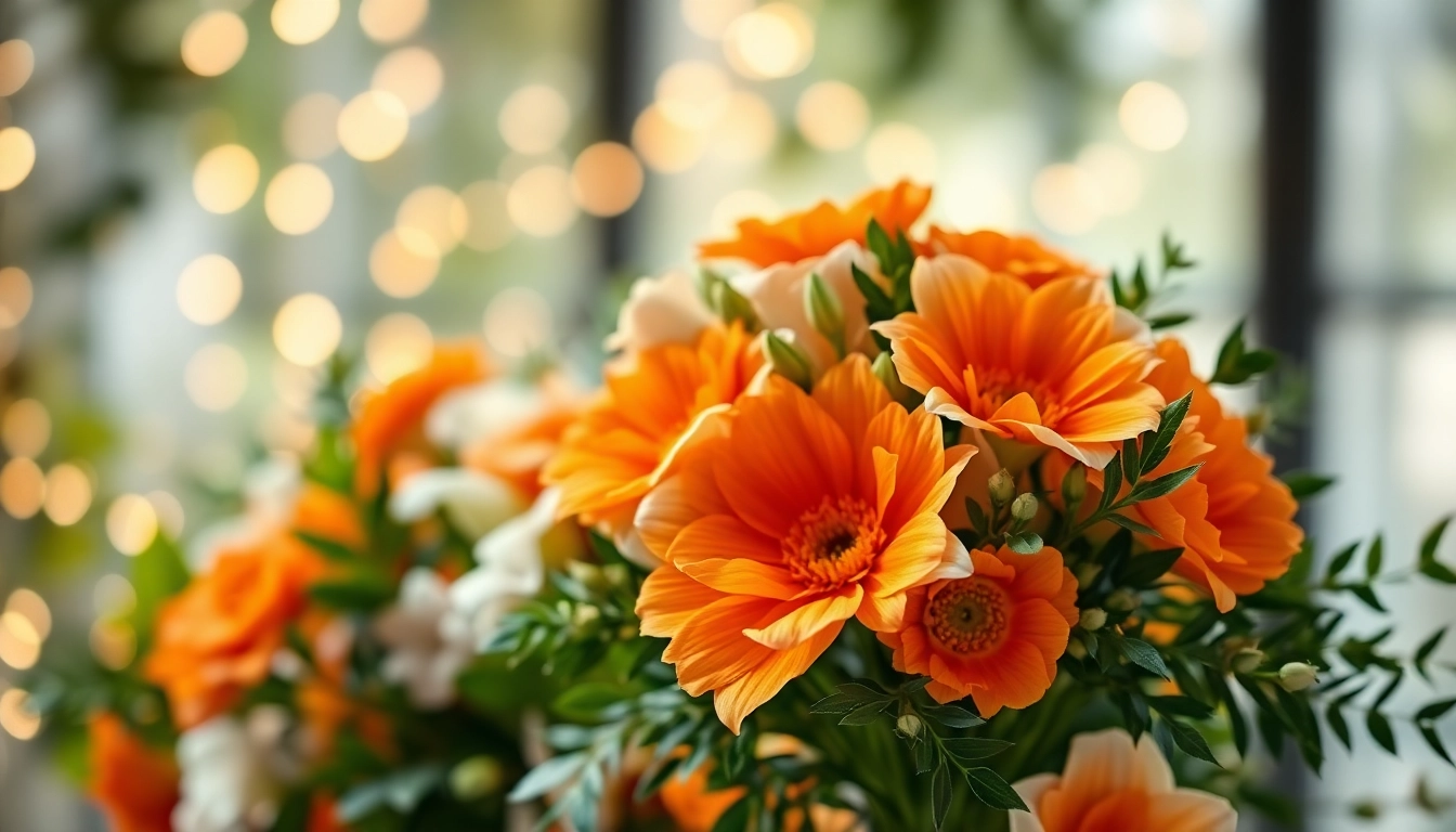 Stunning floral arrangement by an Orange County event florist showcasing vibrant colors and textures.
