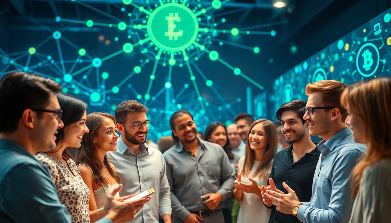 Lindy crypto community interacting in a vibrant digital forum, showcasing energetic discussions.