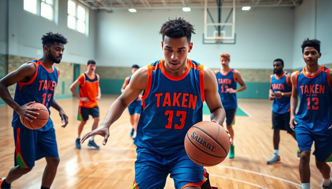 Motivated athletes training at Takeover Basketball Academy showcasing skills and teamwork.