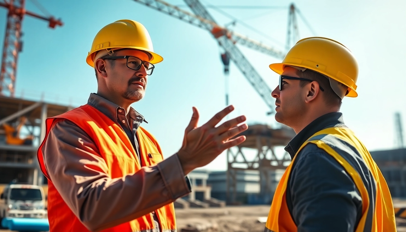 View of NVQ Level 4 Crane supervisor answers in a construction scene showcasing supervisor guidance and safety.
