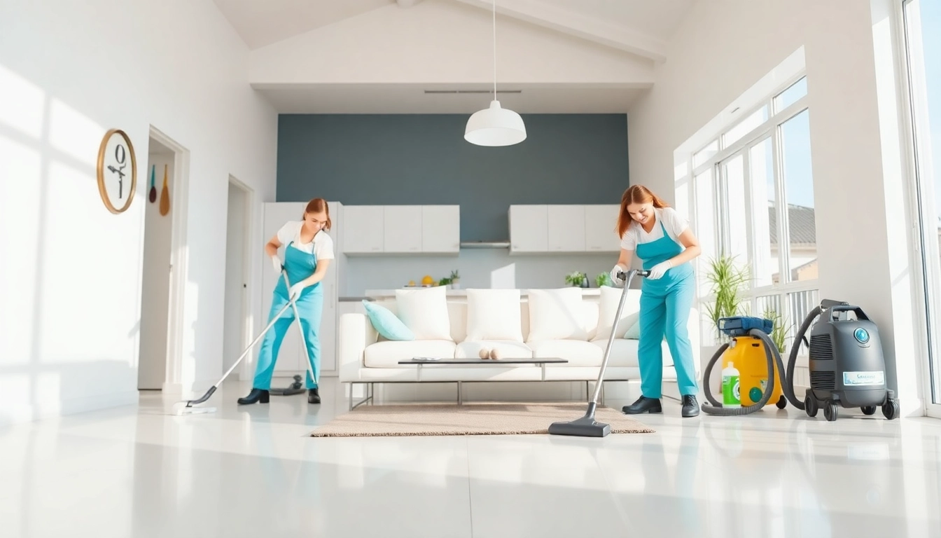 Bond cleaning Brisbane with professional cleaners showcasing a spotless rental property.