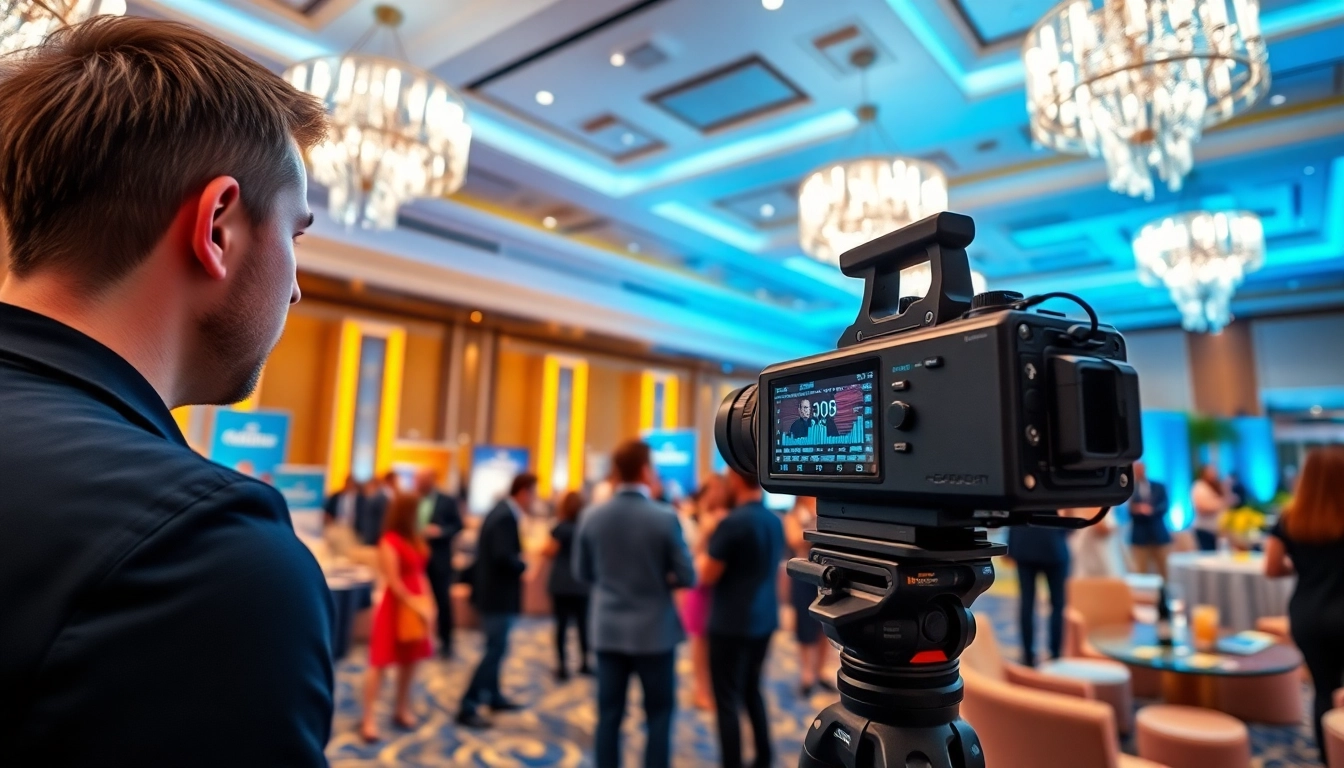 Capture the essence of Miami Corporate Event Videography Photography with a professional videographer at work.