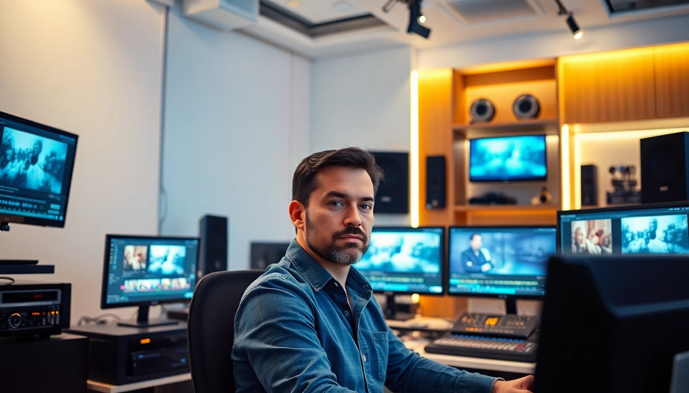 Editing Post Production Toronto in a professional studio setting with advanced editing equipment.