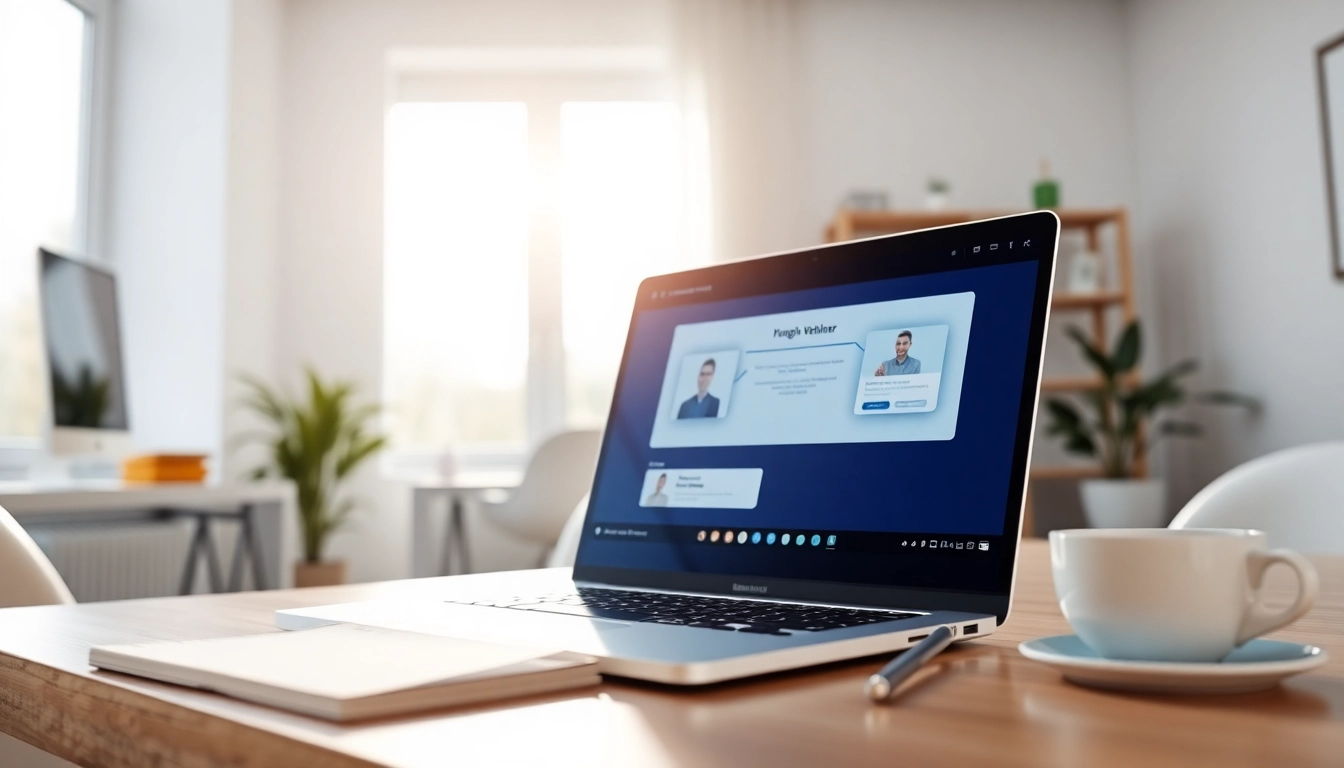 Engaging presentation for a Perfect Webinar displayed on a sleek laptop in a sunny office.