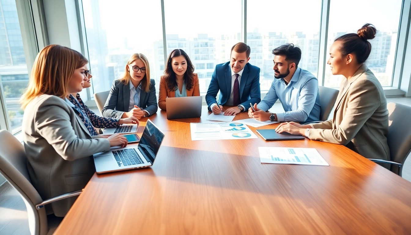 Enhance your understanding of real estate management with a collaborative office scene highlighting teamwork.