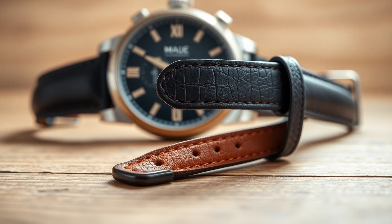 Showcase a vibrant 22mm watch strap with luxurious texture and design details.