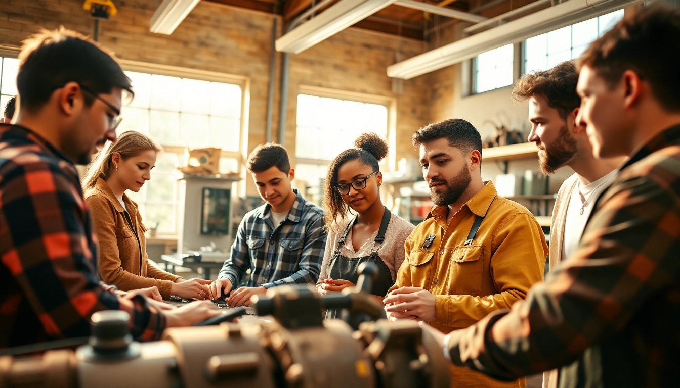 Students learning in a trade school in Tennessee, showcasing hands-on vocational training.