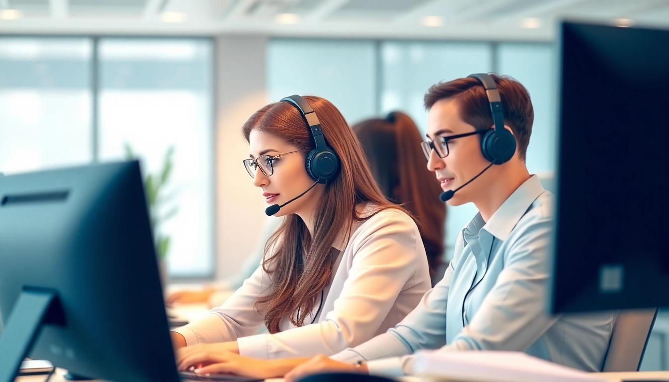 Showcase of customer service Outscoring professionals collaborating remotely with modern technology.