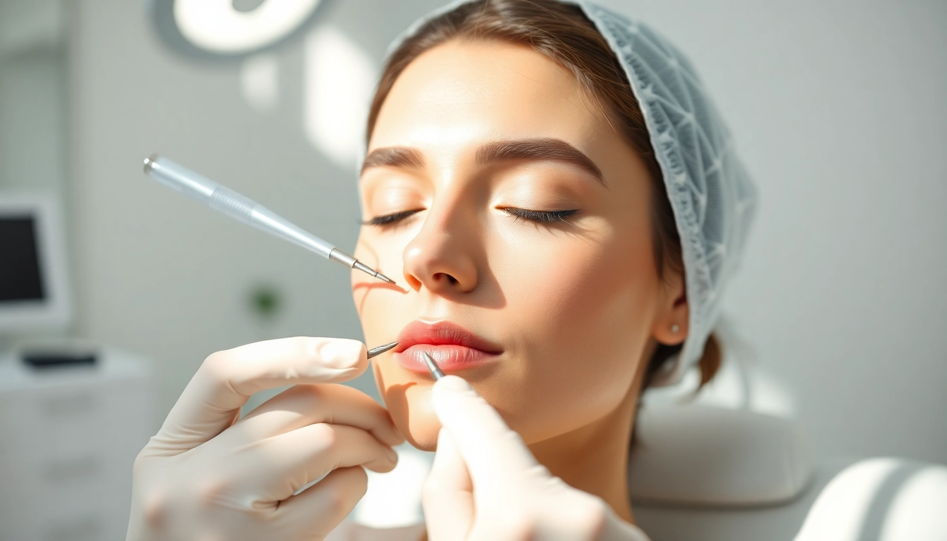 See the thread face lift cost in a professional setting, highlighting a healthcare provider performing the procedure.