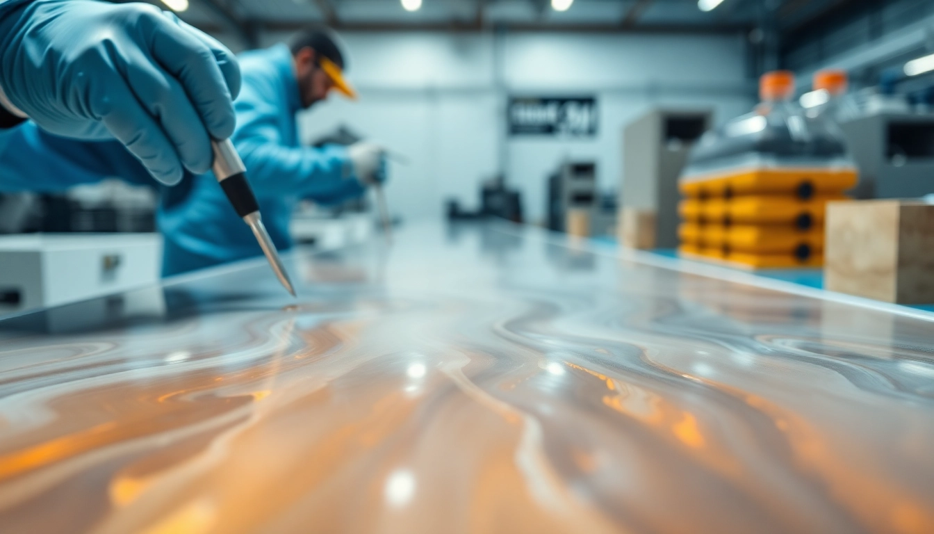 Applying infusion resins in a modern vacuum infusion process showcasing clarity and precision.