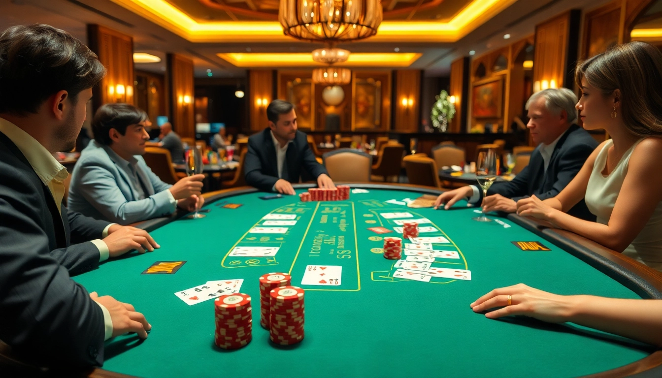 Duel Kasino Blackjack - pelaajat nauttivat voittamisen ilosta pelipöydän äärellä
