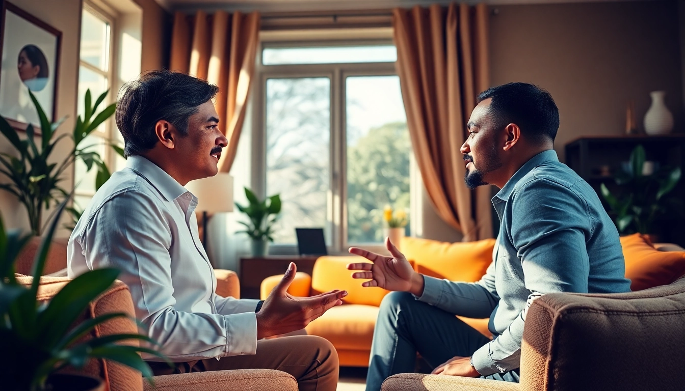 Empowering relationship coach helping a couple connect and communicate effectively.