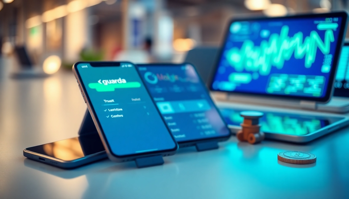 Visualize the guarda wallet empowering users with seamless cryptocurrency management through a sleek interface.