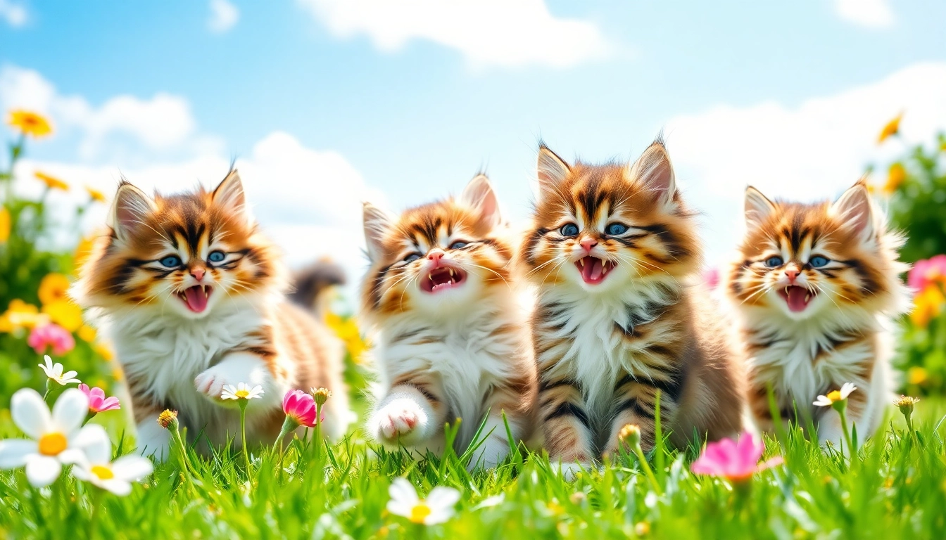 Adorable Maine Coon kittens for sale California playing in a sunny garden setting.