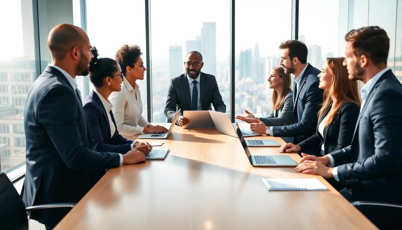 Engaging business discussion at https://inbusinessphx.com featuring a modern office setting.