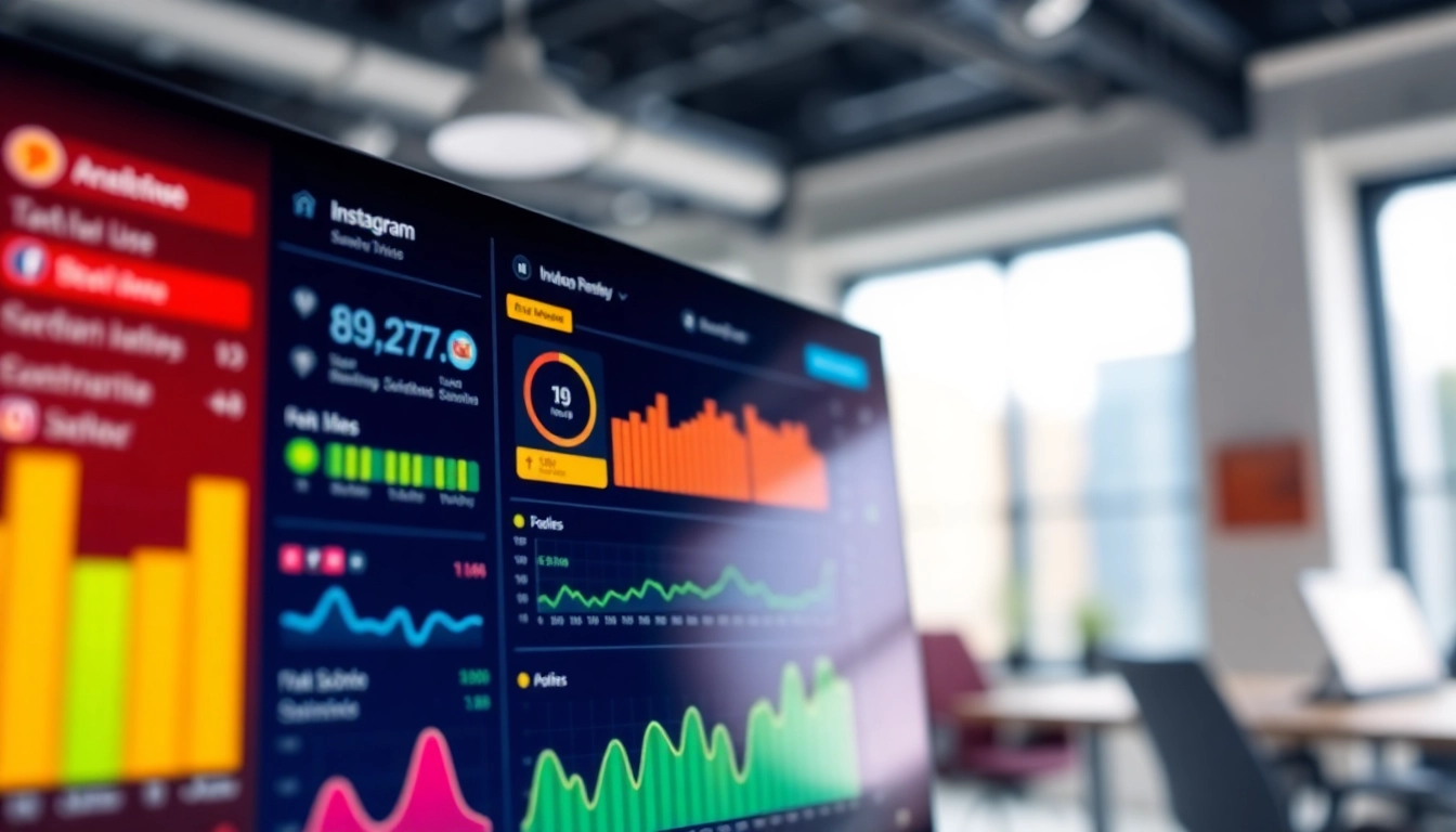 Visualize the Instagram smm panel analytics dashboard showcasing user engagement and metrics.