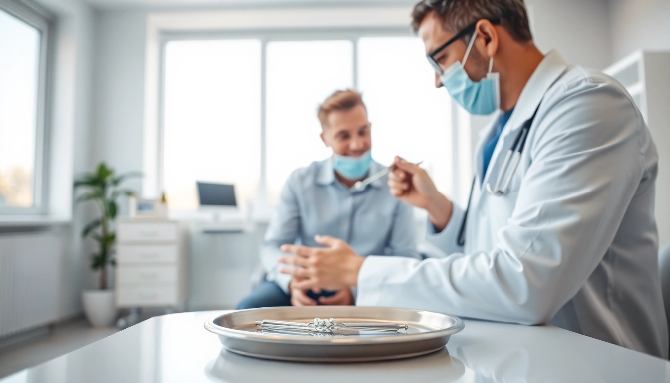 Orthodontist examining a patient in Myrtle Beach with modern equipment in a welcoming clinic.